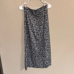 Floral Black and White Women's Skirt